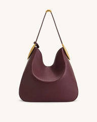 JW PEI Nina Metal Charm Hobo Bag - Burgundy