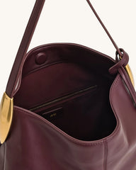 JW PEI Nina Metal Charm Hobo Bag - Burgundy