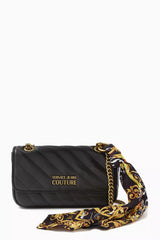 Versace Jeans Couture Quilted Crossbody bag - Black and Gold