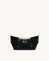 JW PEI Leia Pleated Clutch - Black