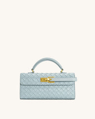 JW PEI Keyla Weave Texture Top Handle Bag - Blue