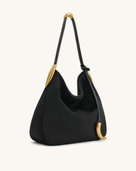 JW PEI Nina Metal Charm Hobo Bag - Black