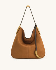 JW PEI Nina Metal Charm Hobo Bag - Brown