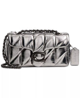 Coach Quilted Tabby 26 Anthracite Metallic Leather