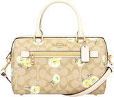 Coach Rowan Satchel - Signature Canvas with Daisy Print
