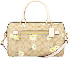 Coach Rowan Satchel - Signature Canvas with Daisy Print