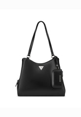 Guess Bolsa Elsa Satchel Preto in plain black