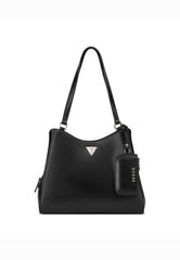 Guess Bolsa Elsa Satchel Preto in plain black
