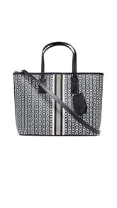 Tory Burch Gemini Link Canvas Small Tote - Black