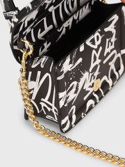 Versace Jeans Couture Graffiti Bag - Black and Gold