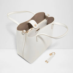 Aldo Carafe Large Satchel Bag - White