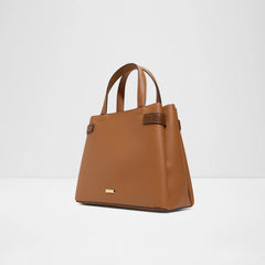 Ebaeclya Faux Leather Satchel - Brown