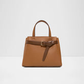 Ebaeclya Faux Leather Satchel - Brown