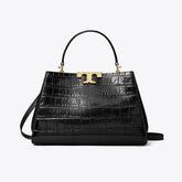 Tory Burch Eleanor Croc Embossed Satchel