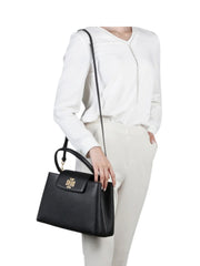 Tory Burch Britten Small Satchel Bag - Black