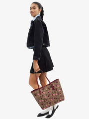 Coach City Tote Bag - Signature Canvas with Cherry print
