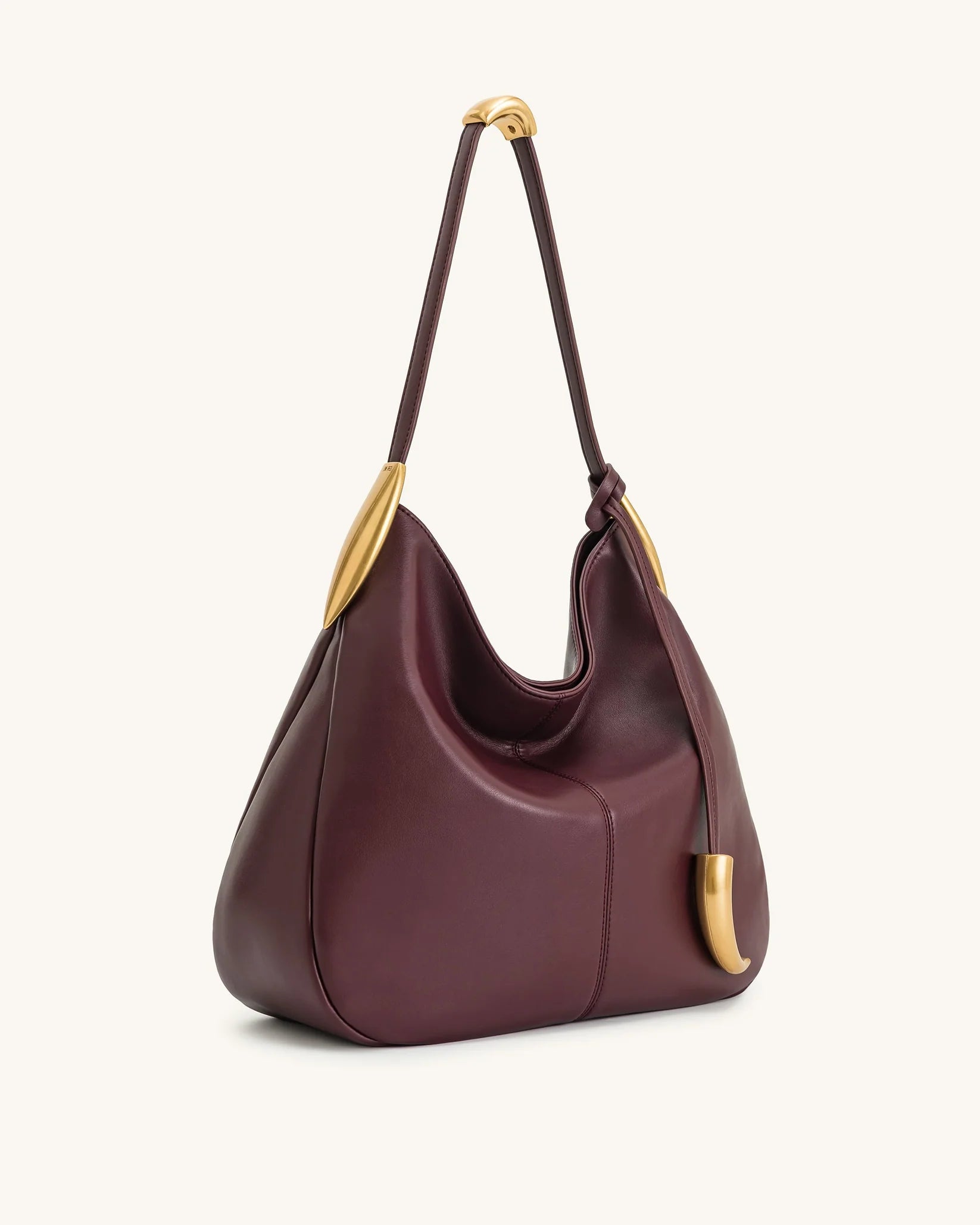 JW PEI Nina Metal Charm Hobo Bag -  Burgundy