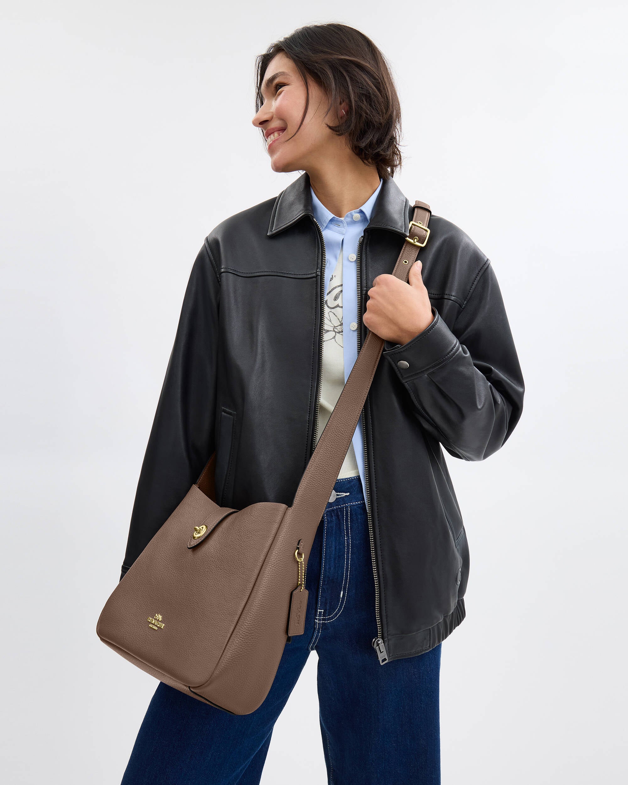 Coach Hadley Convertible Crossbody Bag - Dark Stone