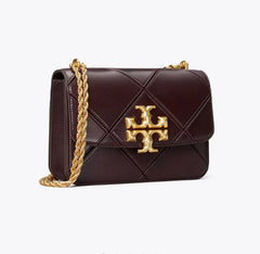 Tory Burch Eleanor Diamond Quilted Convertible Shoulder Bag - Deep Brown