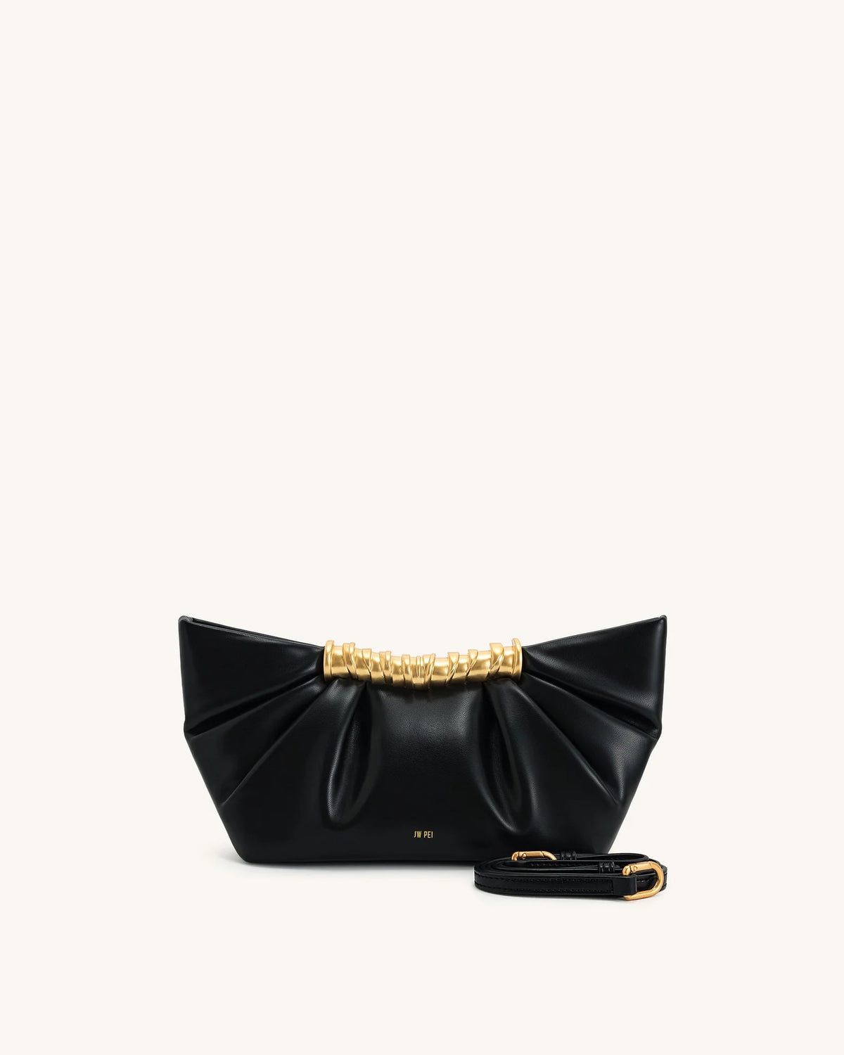JW PEI Leia Pleated Clutch - Black