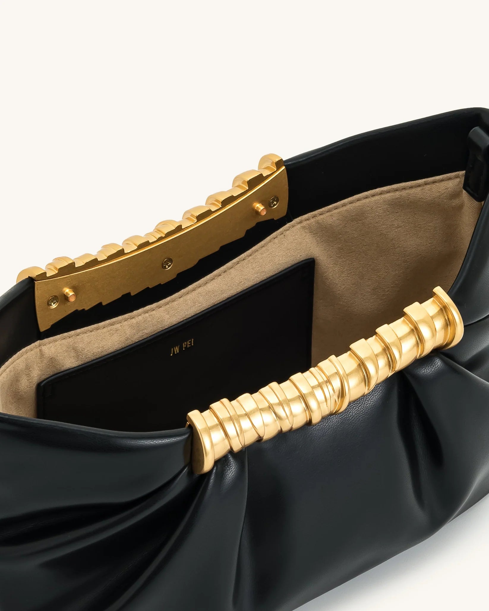 JW PEI Leia Pleated Clutch - Black
