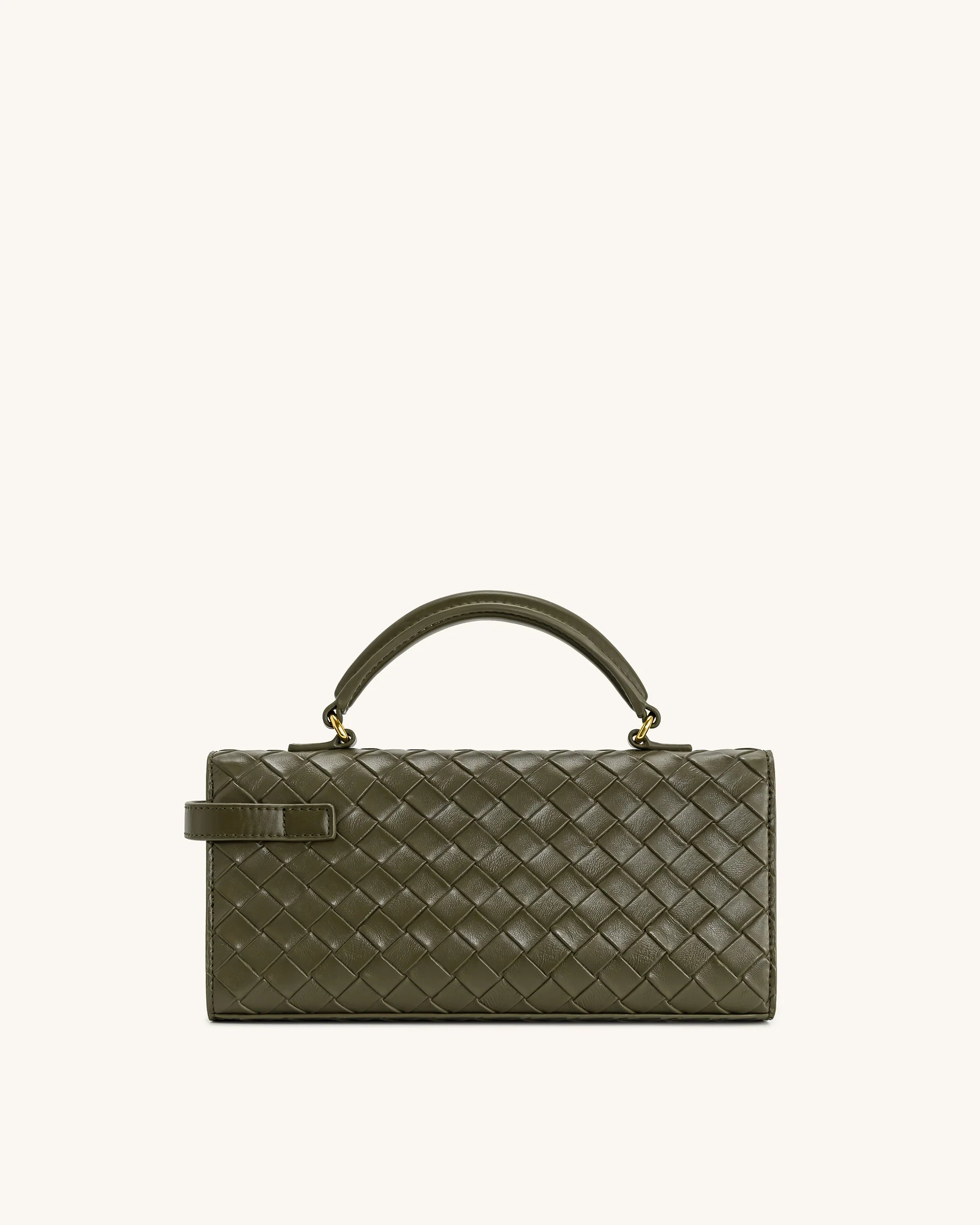 JW PEI Keyla Weave Texture Top Handle Bag - Olive Green