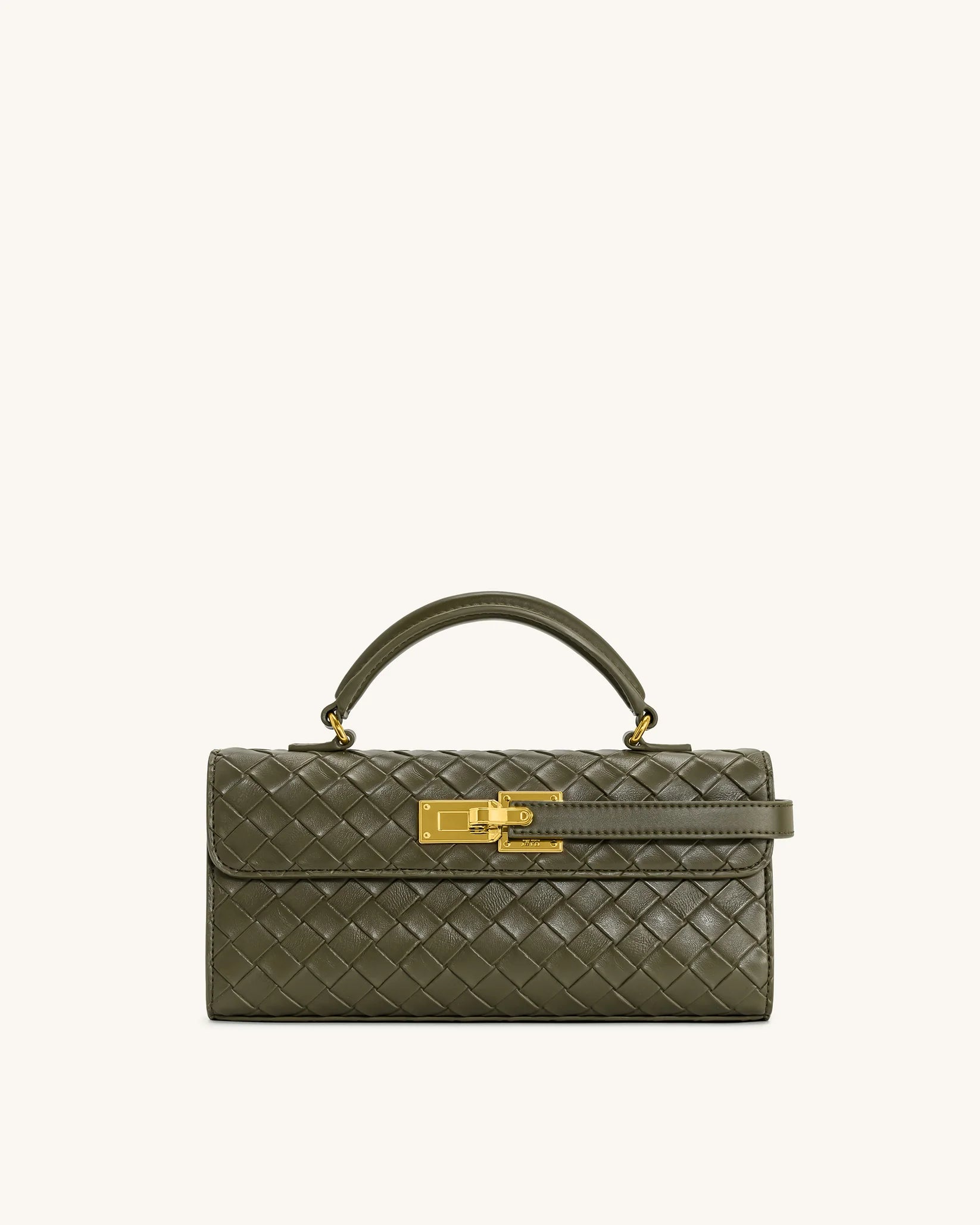 JW PEI Keyla Weave Texture Top Handle Bag - Olive Green