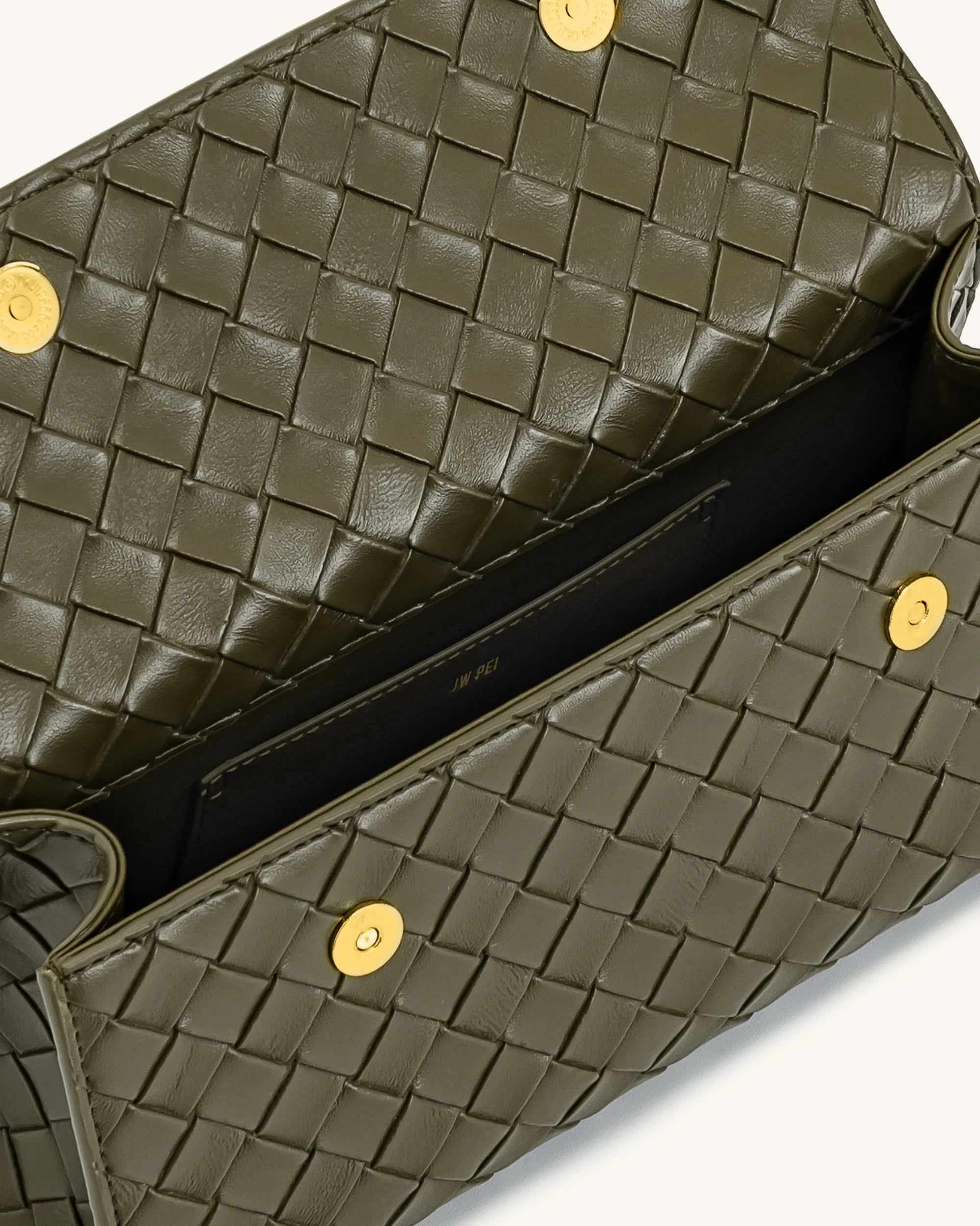 JW PEI Keyla Weave Texture Top Handle Bag - Olive Green