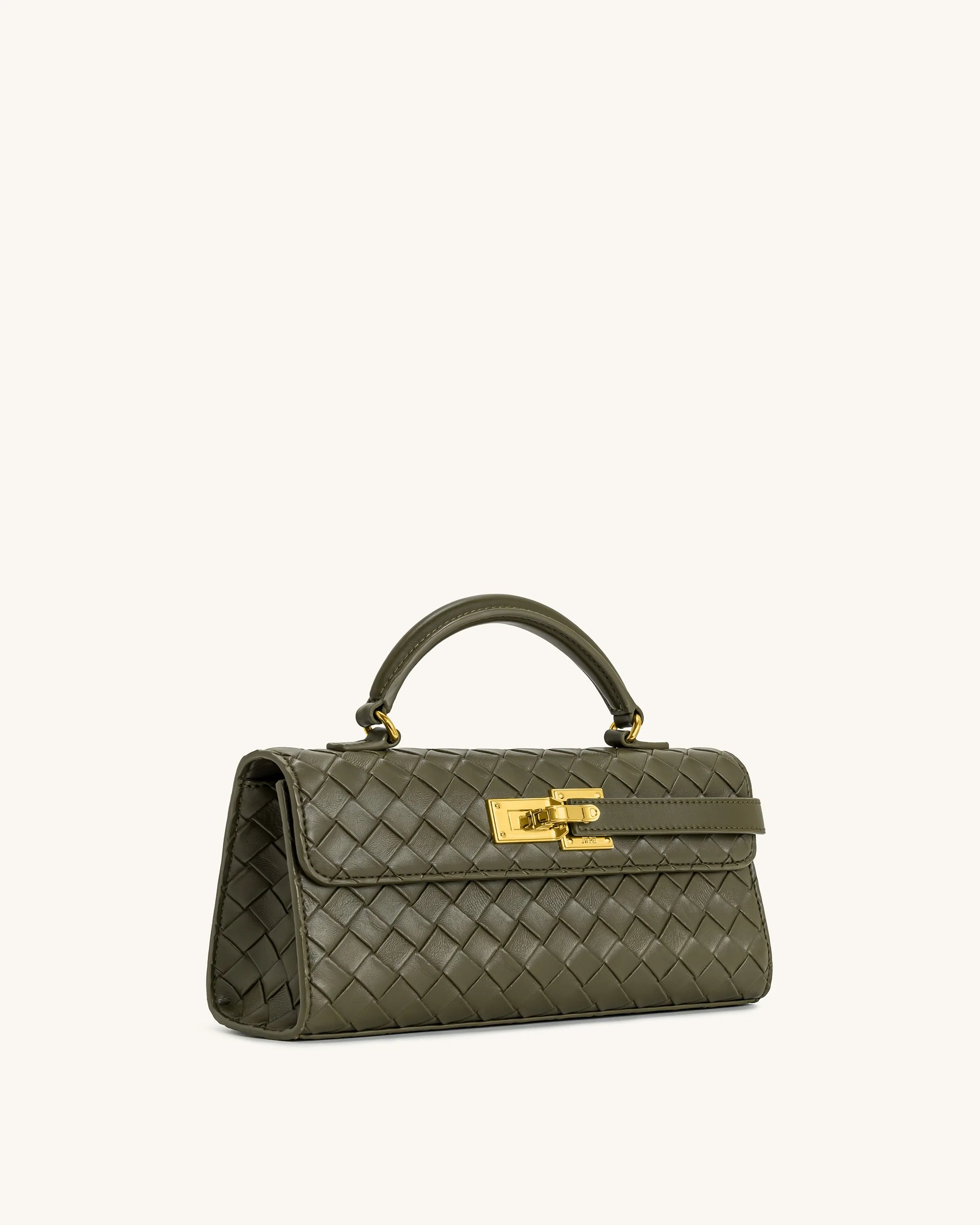 JW PEI Keyla Weave Texture Top Handle Bag - Olive Green