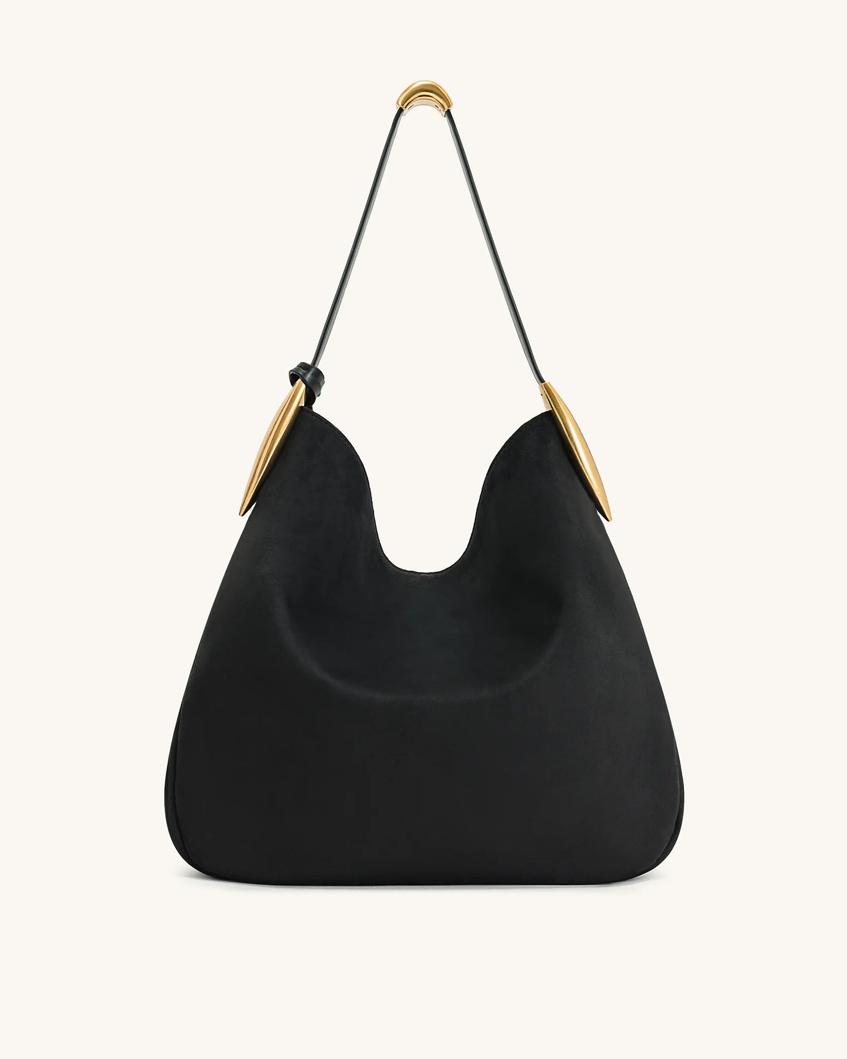JW PEI Nina Metal Charm Hobo Bag -  Black