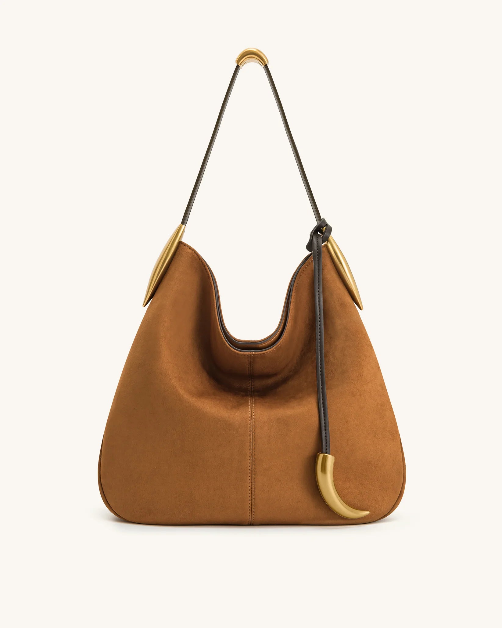 JW PEI Nina Metal Charm Hobo Bag -  Brown
