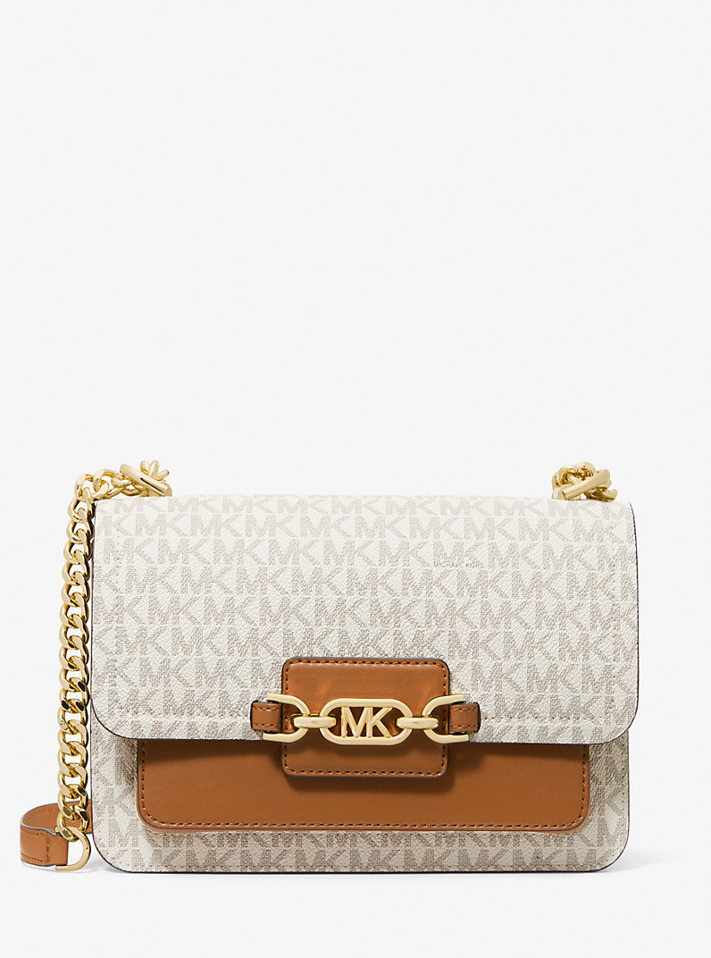 MK Heather Large Logo Shoulder Bag