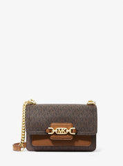MK Heather Large Logo Shoulder Bag