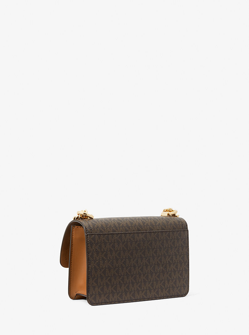 MK Heather Large Logo Shoulder Bag