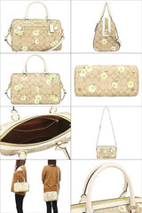 Coach Rowan Satchel - Signature Canvas with Daisy Print