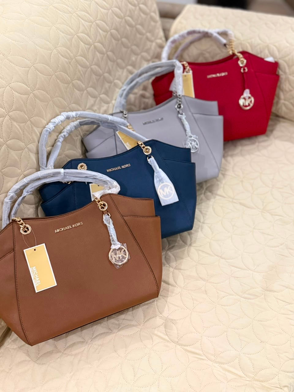Michael Kors Jet Set Travel Leather Tote Bag
