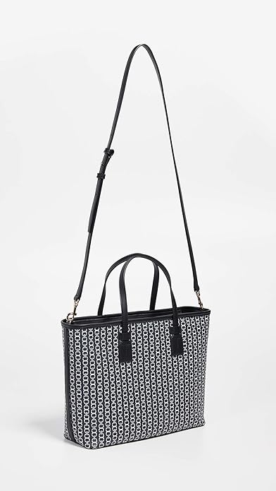 Tory Burch Gemini Link Canvas Small Tote - Black