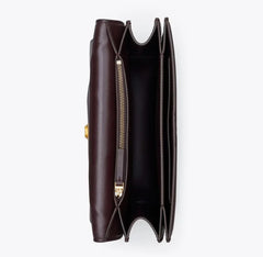 Tory Burch Eleanor Diamond Quilted Convertible Shoulder Bag - Deep Brown