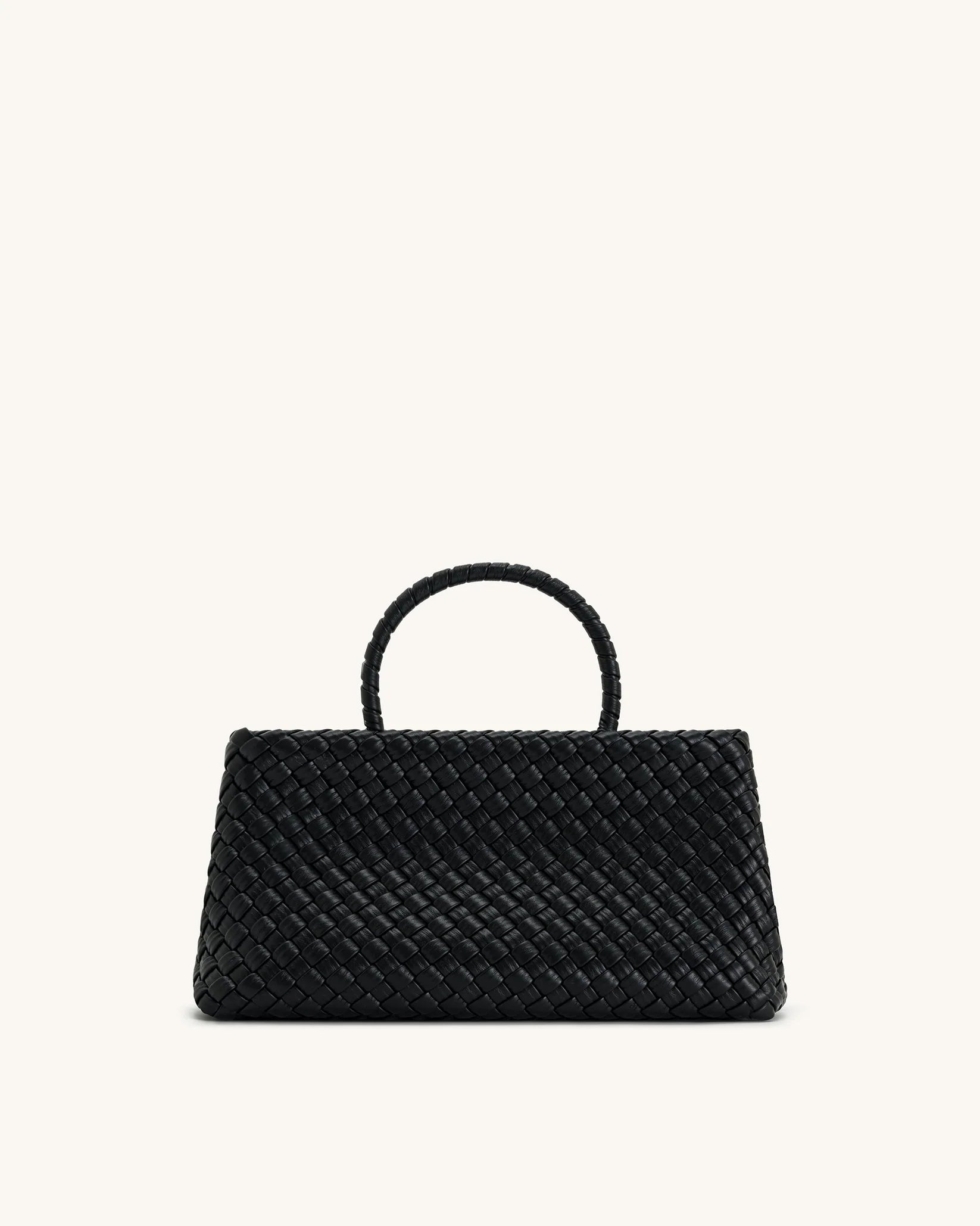 JW PEI Elora Top Handle Woven Tote Bag - Black