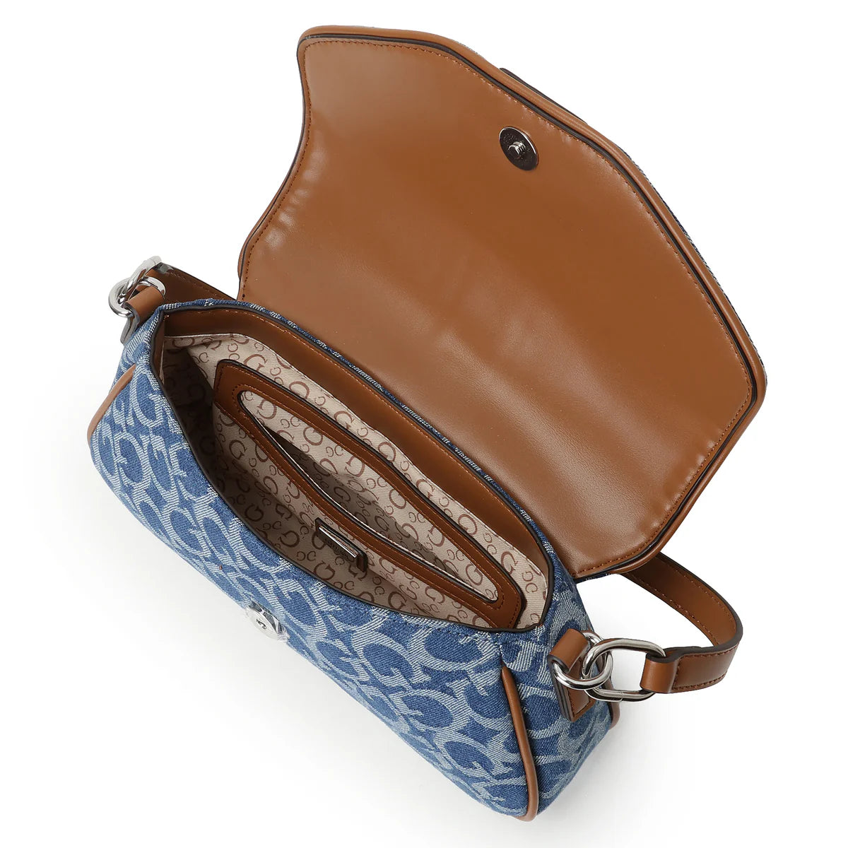 Guess Erika flap crossbody bag - Denim Blue