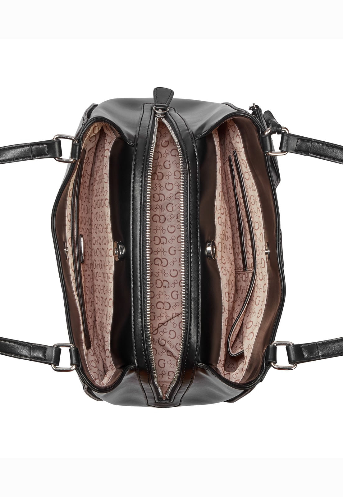 Guess Bolsa Elsa Satchel Preto in plain black