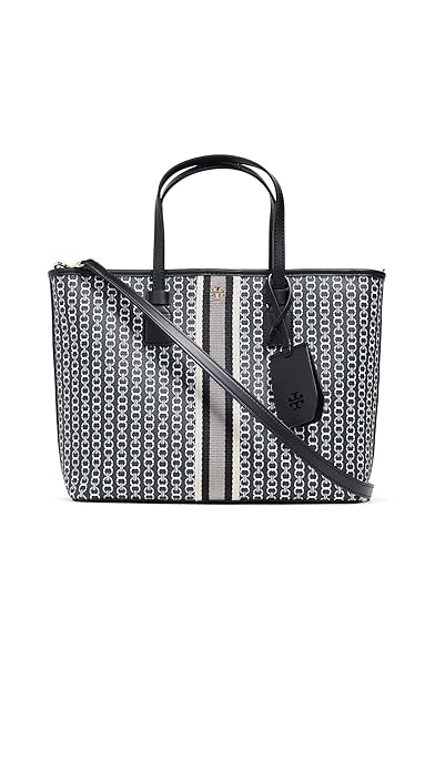 Tory Burch Gemini Link Canvas Small Tote - Black