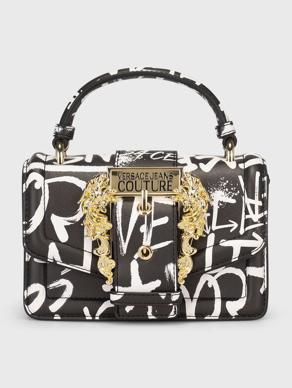Versace Jeans Couture Graffiti Bag - Black and Gold