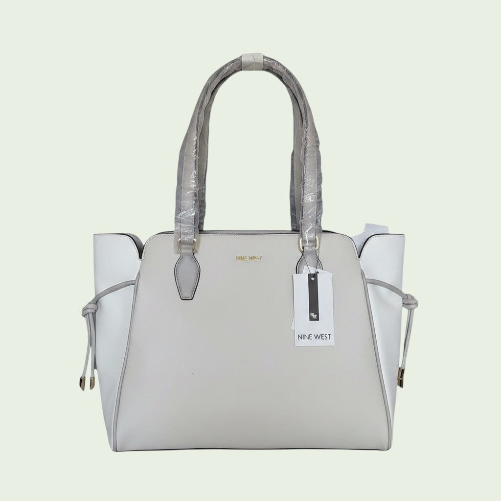 Nine West Satchel - Beige and White