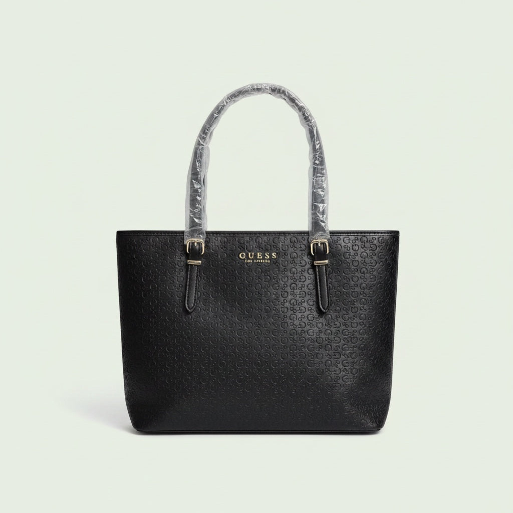 Guess Monogram Tote - Black