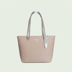 Guess Medium Monogram Tote - Light Pink