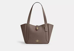 Coach Hadley Turnlock Tote - Dark Stone