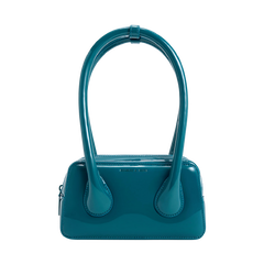 Charles & Keith Lula Patent Double Handle Bag - Turquoise