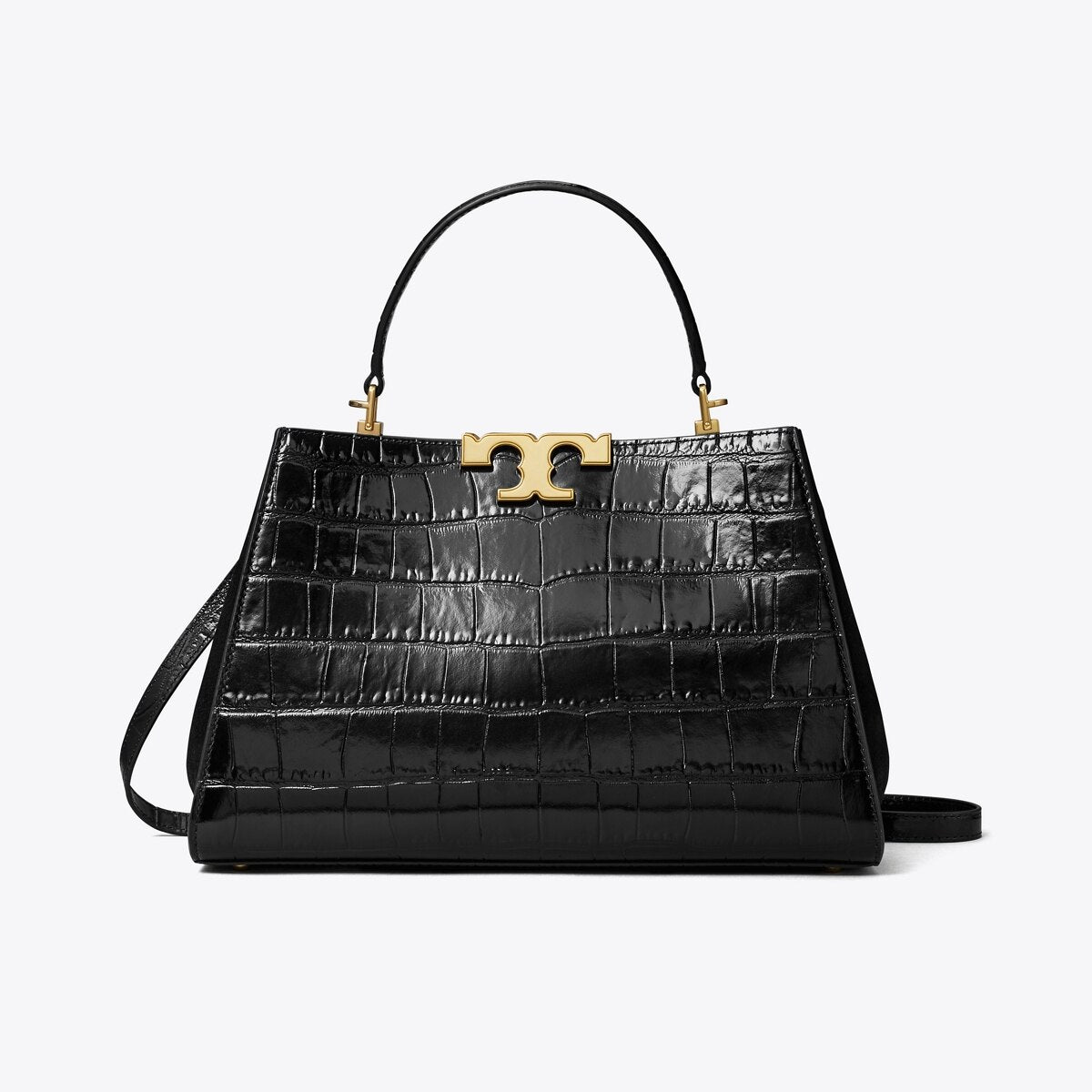 Tory Burch Eleanor Croc Embossed Satchel