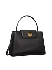 Tory Burch Britten Small Satchel Bag - Black